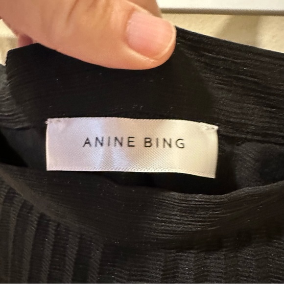 Anine Bing Midi Skirt Lovisa Pleated Metallic - Picture 7 of 11